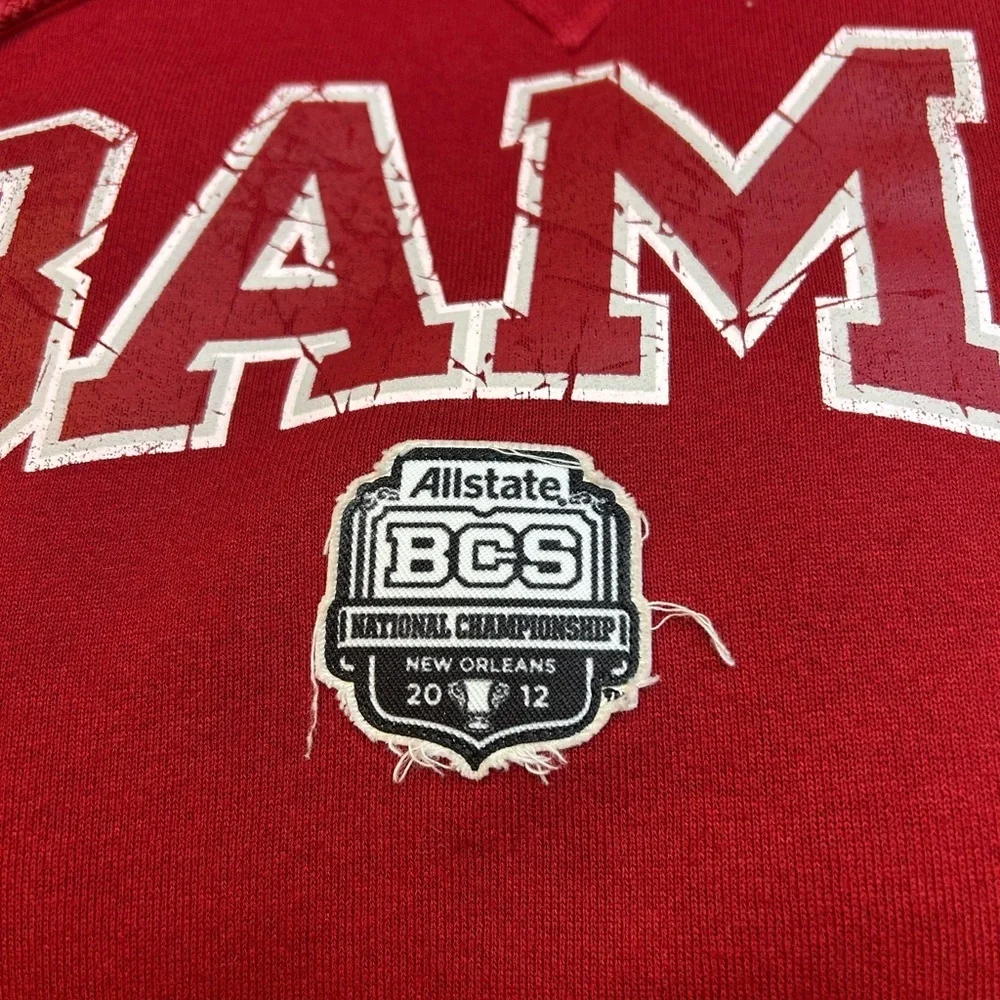 Russell Athletic Red BAMA Hoodie Sweatshirt - Picture 3 of 8